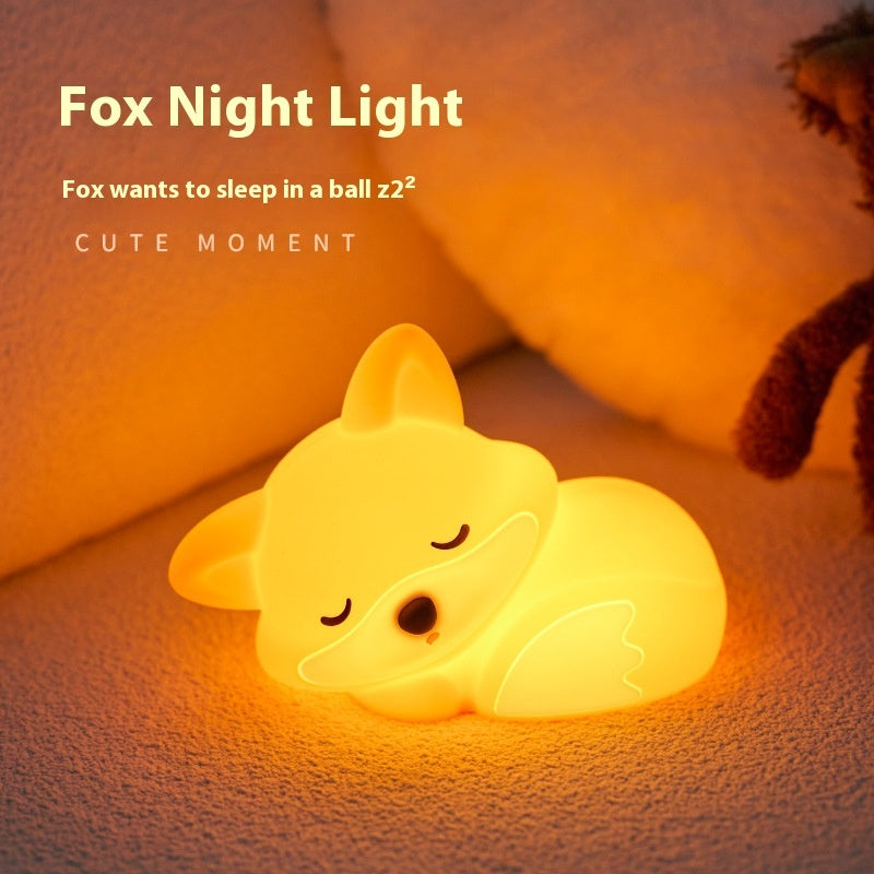 Fox USB Rechargeable Bedroom Creative Cartoon Small Night Lamp