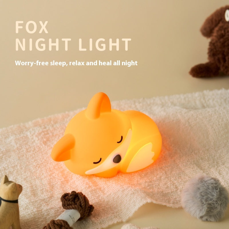 Fox USB Rechargeable Bedroom Creative Cartoon Small Night Lamp